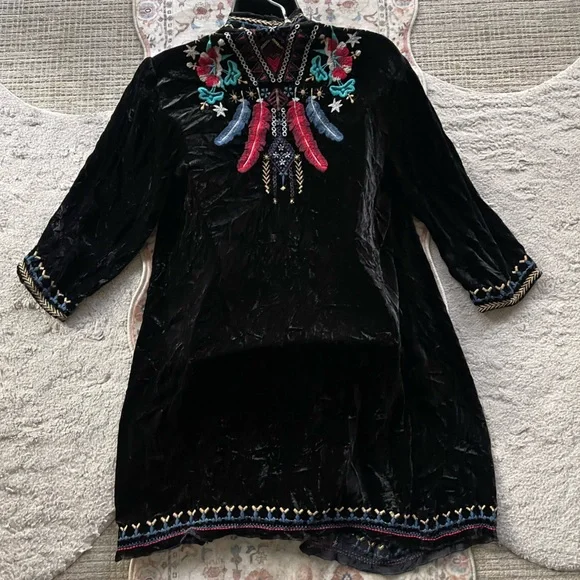 Johnny Was Black Embroidered Jacket - Picture 6 of 6